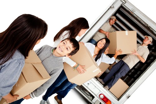 Professional removals truck handling a home move in Hadleywood