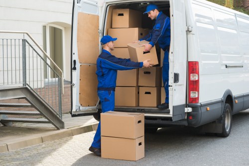 Fragile household items wrapped securely for a Hadleywood move