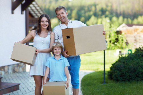 Removal van and moving boxes for Hadleywood relocation services
