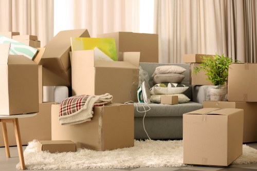 Removal team handling furniture during a Hadleywood relocation
